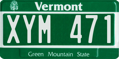 VT license plate XYM471