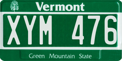 VT license plate XYM476