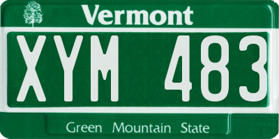 VT license plate XYM483