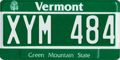 VT license plate XYM484