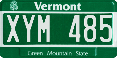 VT license plate XYM485
