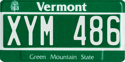 VT license plate XYM486