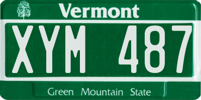 VT license plate XYM487