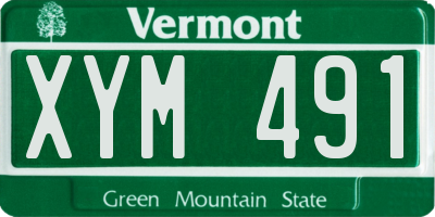 VT license plate XYM491