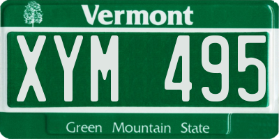 VT license plate XYM495