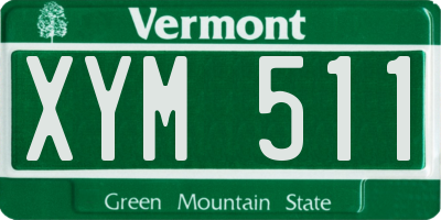 VT license plate XYM511