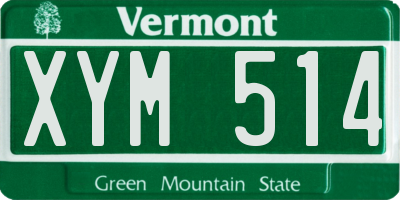 VT license plate XYM514