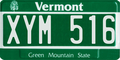 VT license plate XYM516
