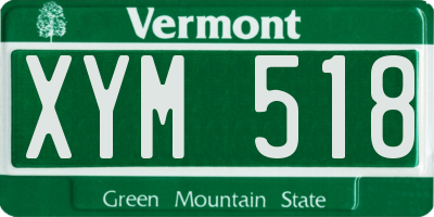 VT license plate XYM518