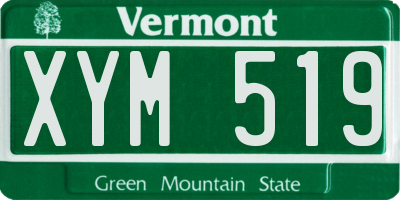 VT license plate XYM519
