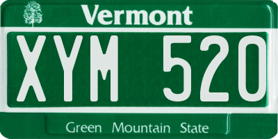 VT license plate XYM520