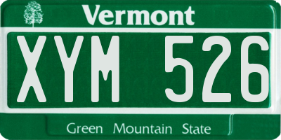VT license plate XYM526
