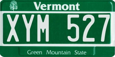 VT license plate XYM527