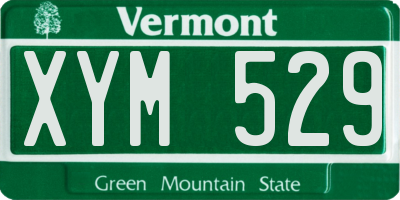 VT license plate XYM529