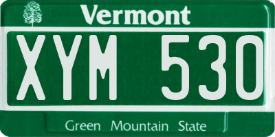 VT license plate XYM530
