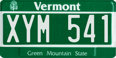 VT license plate XYM541