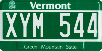 VT license plate XYM544