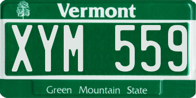 VT license plate XYM559
