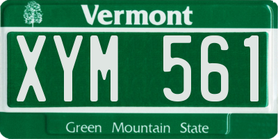 VT license plate XYM561
