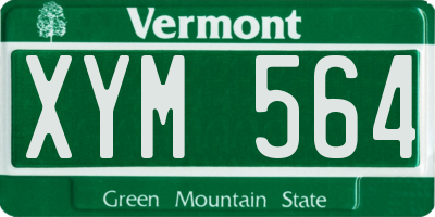 VT license plate XYM564