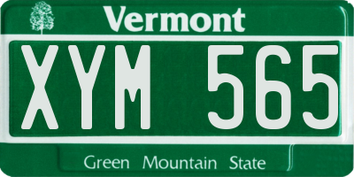 VT license plate XYM565