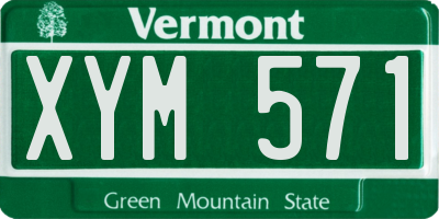 VT license plate XYM571