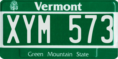 VT license plate XYM573
