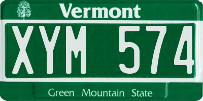VT license plate XYM574
