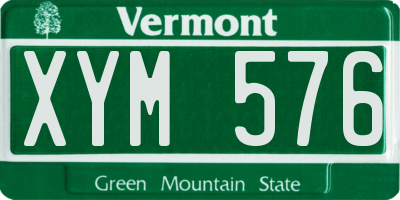 VT license plate XYM576