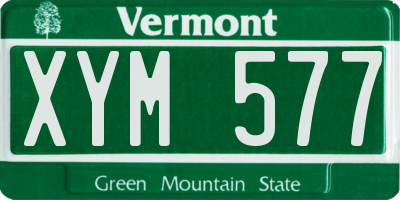 VT license plate XYM577