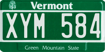 VT license plate XYM584