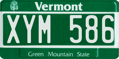 VT license plate XYM586