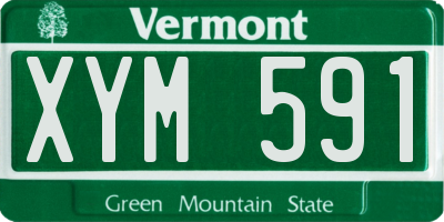 VT license plate XYM591