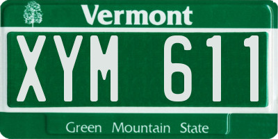 VT license plate XYM611