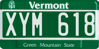 VT license plate XYM618