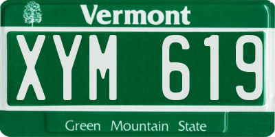 VT license plate XYM619