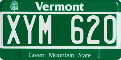 VT license plate XYM620