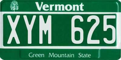 VT license plate XYM625