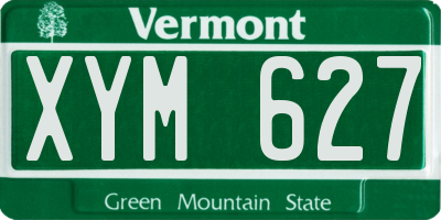 VT license plate XYM627