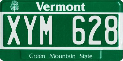VT license plate XYM628