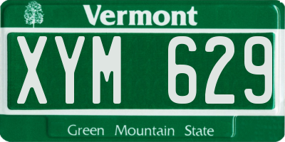 VT license plate XYM629