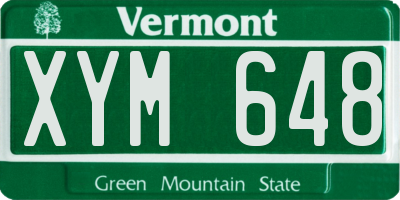 VT license plate XYM648