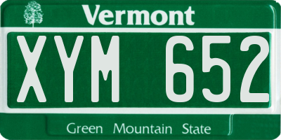 VT license plate XYM652