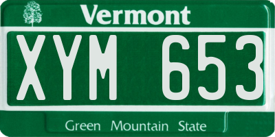 VT license plate XYM653