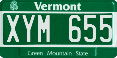 VT license plate XYM655