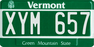 VT license plate XYM657