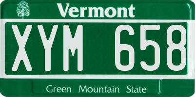 VT license plate XYM658