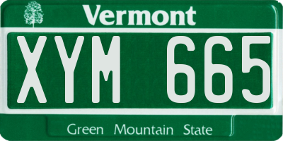 VT license plate XYM665