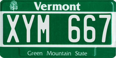 VT license plate XYM667