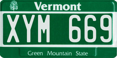 VT license plate XYM669